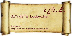 Órás Ludovika névjegykártya